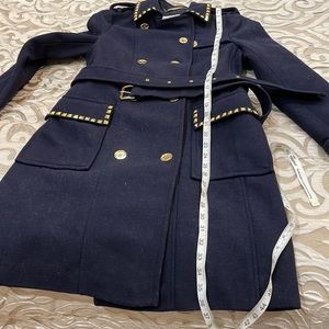 Michael kors navy studded wool  pea coat